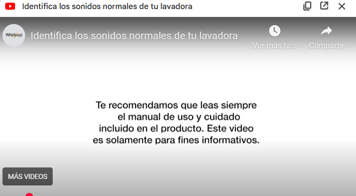 Identifica los sonidos normales de tu lavadora